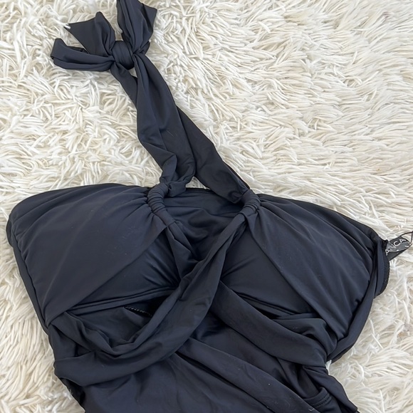 La Blanca Island Goddess Draped Bandeau One-Piece Swimsuit - Picture 6 of 11